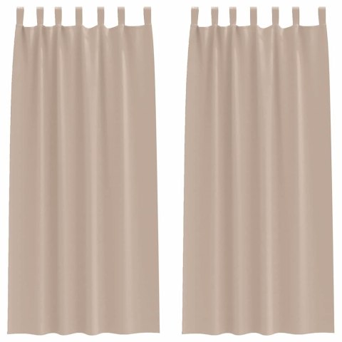 Zasłony z zasłonami 2 pcs Ciemnoszary 260 x 140 cm Poliester Lumarko!