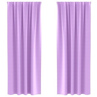 Zasłony z zasłonami 2 pcs Fioletowy 260 x 140 cm Poliester Lumarko!