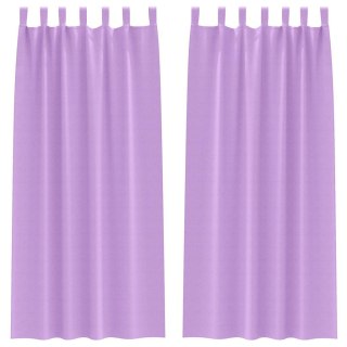 Zasłony z zasłonami 2 pcs Fioletowy 260 x 140 cm Poliester Lumarko!