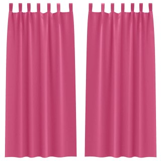Zasłony z zasłonami 2 pcs Jasnoróżowy 245 x 140 cm Poliester Lumarko!