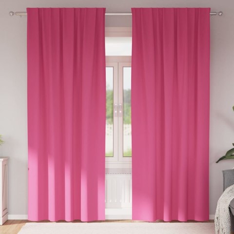 Zasłony z zasłonami 2 pcs Jasnoróżowy 260 x 140 cm Poliester Lumarko!