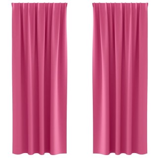 Zasłony z zasłonami 2 pcs Jasnoróżowy 260 x 140 cm Poliester Lumarko!