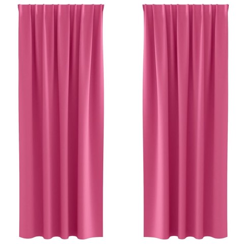 Zasłony z zasłonami 2 pcs Jasnoróżowy 260 x 140 cm Poliester Lumarko!