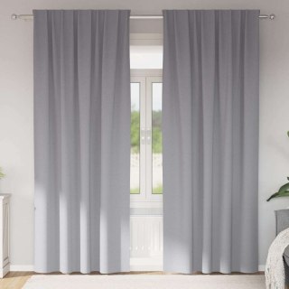 Zasłony z zasłonami 2 pcs Jasnoszary 260 x 140 cm Poliester Lumarko!