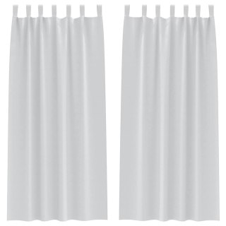 Zasłony z zasłonami 2 pcs Jasnoszary 260 x 140 cm Poliester Lumarko!