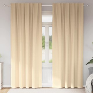 Zasłony z zasłonami 2 pcs Kremowy 260 x 140 cm Poliester Lumarko!
