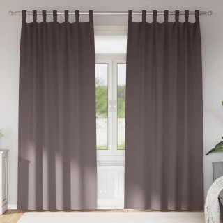 Zasłony z zasłonami 2 pcs ciemnobrązowy 245 x 140 cm Poliester Lumarko!