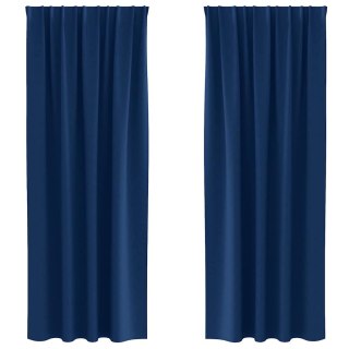 Zasłony z zasłonami 2 pcs granatowy 260 x 140 cm Poliester Lumarko!