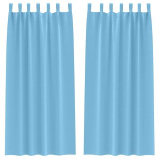 Zasłony z zasłonami 2 pcs jasnoniebieski 260 x 140 cm Poliester Lumarko!