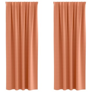 Zasłony z zasłonami 2 pcs terakota 260 x 140 cm Poliester Lumarko!