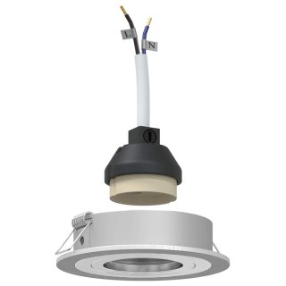 Lampy wpuszczane 24 szt. Okrągły GU10 Srebrny Ø91 mm Lumarko!