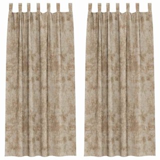 Zasłona z zasłonami 2 pcs szampański 225 x 140 cm Aksamit Lumarko!