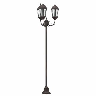 Ogrodowa Lampa Słupowa 3-Żarówki E27 Brązowa, 220 cm, Aluminium Lumarko!