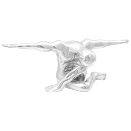 Rzeźba Srebrna 91.5x32x33 cm Myślący Człowiek z aluminium Lumarko!