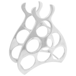 Stojak na wino srebrny 38 x 33 x 13 cm aluminium Lumarko!