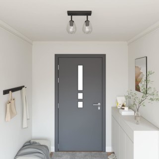 Kinkiety z regulowanym kloszem szklanym Anthracite E27 Lumarko!