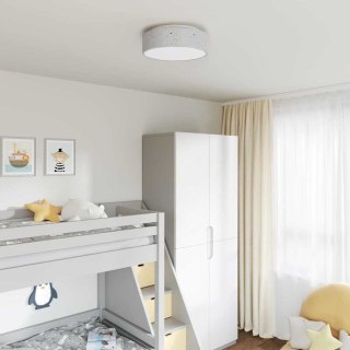 Lampa sufitowa z gwieździstym kloszem Szary Ø 38 cm Tkanina E27 Lumarko!
