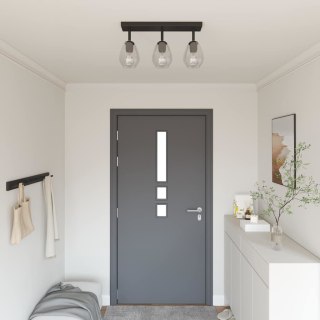 Lampy sufitowe z regulowanym kloszem szklanym w antracycie, E27 Lumarko!