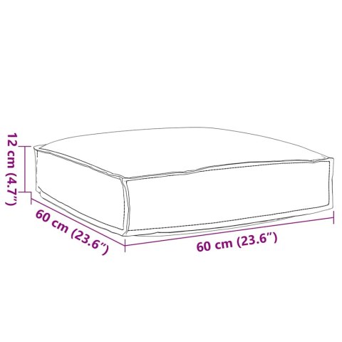 Poduszka na paletę do siedziska antracytowa 60x60x12 cm z tkaniny Oxford Lumarko!