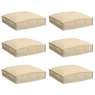 Poduszki na palety - 6 sztuk, Beżowe, 40 x 40 x 8 cm, Materiał Oxford Lumarko!