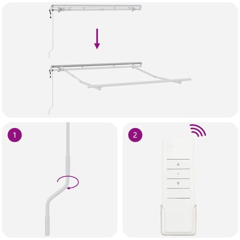 Rama markizy Biały 2.5 x 2 m Metal Lumarko!