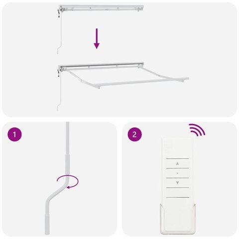 Rama markizy Biały 2.5 x 2 m Stal malowana proszkowo, aluminium Lumarko!