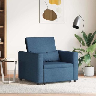 3-w-1 Sofa Bed Przemienny Niebieska Tkanina Lumarko!