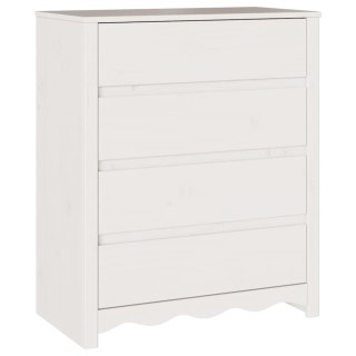 Komoda "DRAMMEN" Biała 76,5x40x91 cm Drewno sosnowe Lumarko!