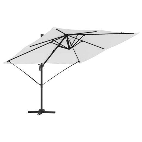 Ogromny Parasol Roma Beżowy 286x285x265 cm z Aluminium Lumarko!