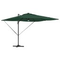 Parasol Cantilever Roma od z LEDami, zielony, 286 x 285 x 270 cm, aluminiowy Lumarko!