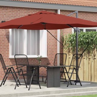 Parasol Cantilever Roma w kolorze terakoty 352x251x260 cm, aluminium Lumarko!