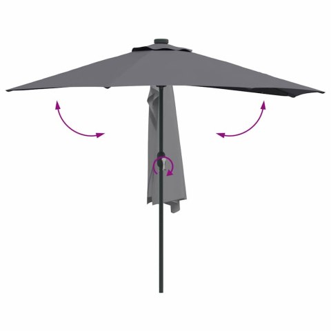 VidaXL Parasolka ogrodowa Antracyt 294 x 150 x 224 cm Poliester i Stal