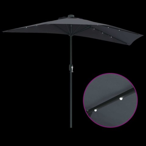 VidaXL Parasolka ogrodowa Antracyt 294 x 150 x 224 cm Poliester i Stal