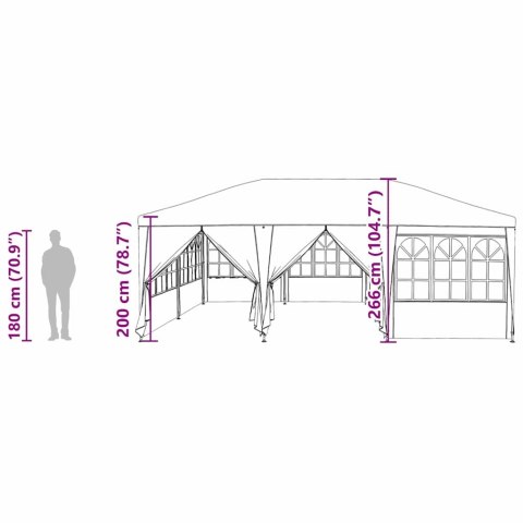 Namiot impremzowy z 10 antracytowymi ścianami 6x4 m PE Lumarko!