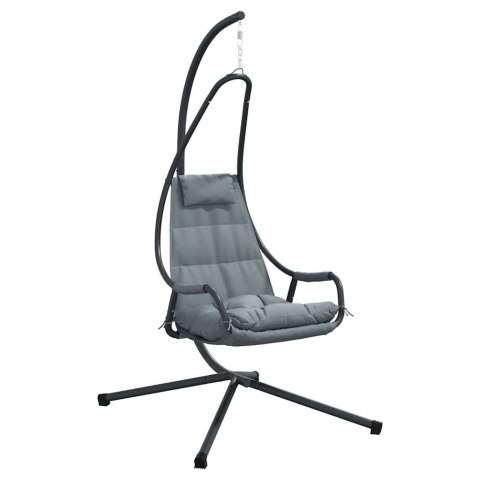 Fotel wiszący z podstawą i poduszką w antracytowym kolorze Lumarko!