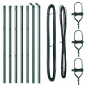Słupki ogrodzeniowe 7 pcs Zielony Ø32mm 160 cm Lumarko!