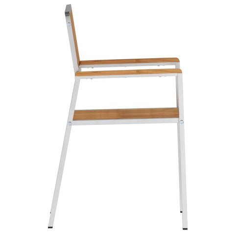 Krzesło Ogrodowe 2 pcs Brązowy Lite drewno tekowe Lumarko!