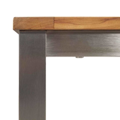 VidaXL Stół jadalny 180x90x75 cm Drewno akacjowe i stal nierdzewna