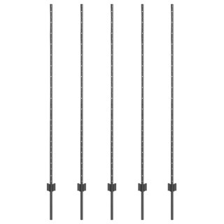 Słupki ogrodzeniowe 10 pcs Szary 150 cm Stal Lumarko!