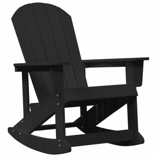 VidaXL Fotel bujany Adirondack Czarny 92 x 73,5 x 92 cm HDPE
