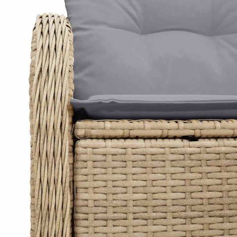 Sofa Ogrodowa z poduszką Beżowy 121 x 62 x 69cm polirattan Lumarko!