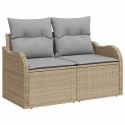 Sofa Ogrodowa z poduszką Beżowy 121 x 62 x 69cm polirattan Lumarko!