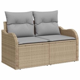 Sofa Ogrodowa z poduszką Beżowy 121 x 62 x 69cm polirattan Lumarko!