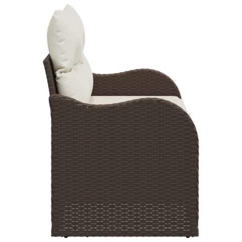 Sofa Ogrodowa z poduszką Brązowy 121 x 62 x 69cm polirattan Lumarko!