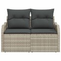 Sofa Ogrodowa z poduszką Jasnoszary 121 x 62 x 69cm polirattan Lumarko!