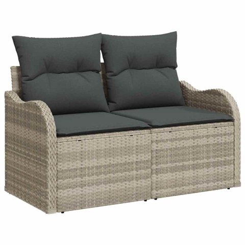 Sofa Ogrodowa z poduszką Jasnoszary 121 x 62 x 69cm polirattan Lumarko!