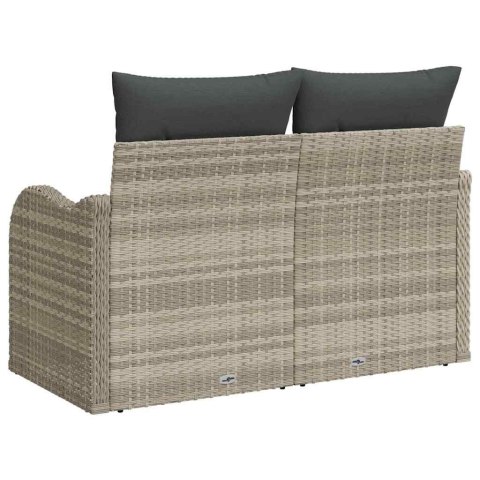 Sofa Ogrodowa z poduszką Jasnoszary 121 x 62 x 69cm polirattan Lumarko!