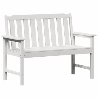 ławka ogrodowa Biała 120 cm HDPE Lumarko!