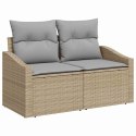 Sofa Ogrodowa z poduszką Beżowy 123 x 62 x 69cm polirattan Lumarko!