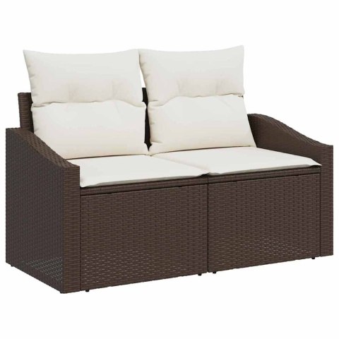 Sofa Ogrodowa z poduszką Brązowy 123 x 62 x 69cm polirattan Lumarko!